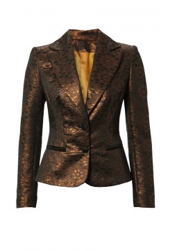 Bronze Floral Quilted Jacket