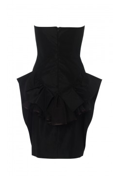 Black Tafetta Bustle Dress