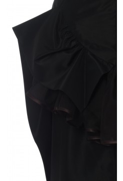 Black Tafetta Bustle Dress