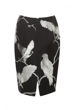 Bird Embroidered Skirt
