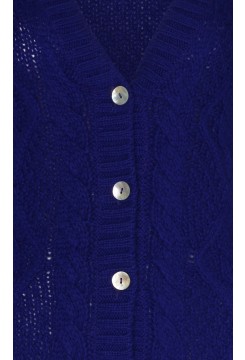Royal Blue Cable Knit Cardigan
