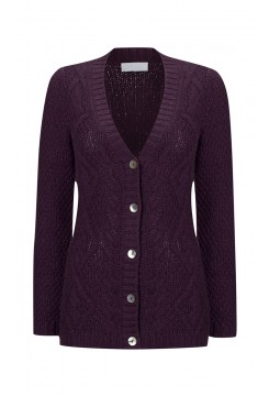 Violet Cable Knit Cardigan