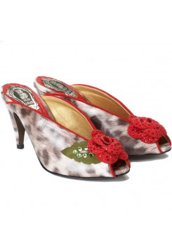 Leopard Rose sandals
