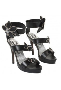 Black Butterfly Sandals