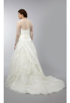 Satin Organza Rosette Bridal Dress
