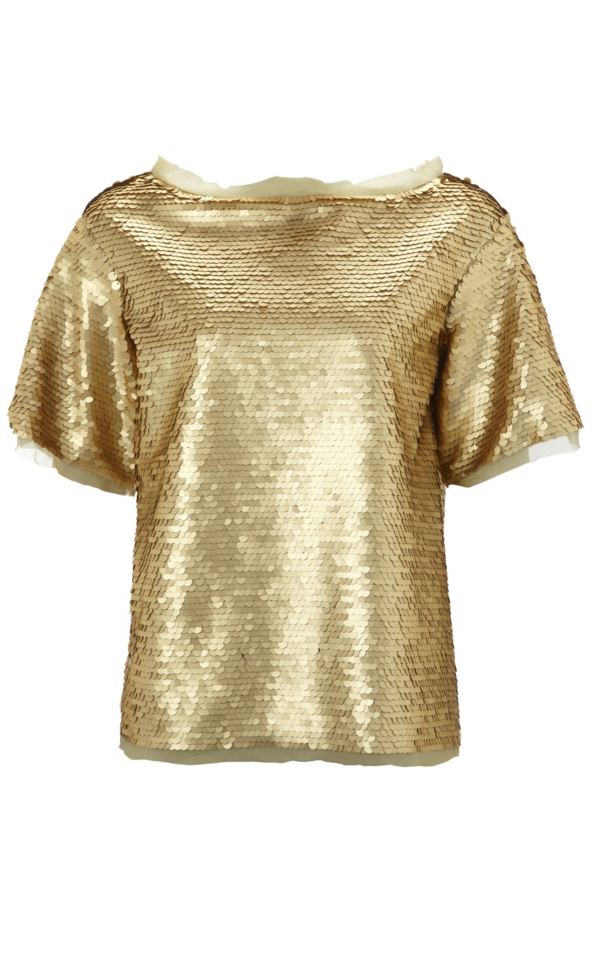 Gold Sequin T-shirt - All Clothing - Shop Online